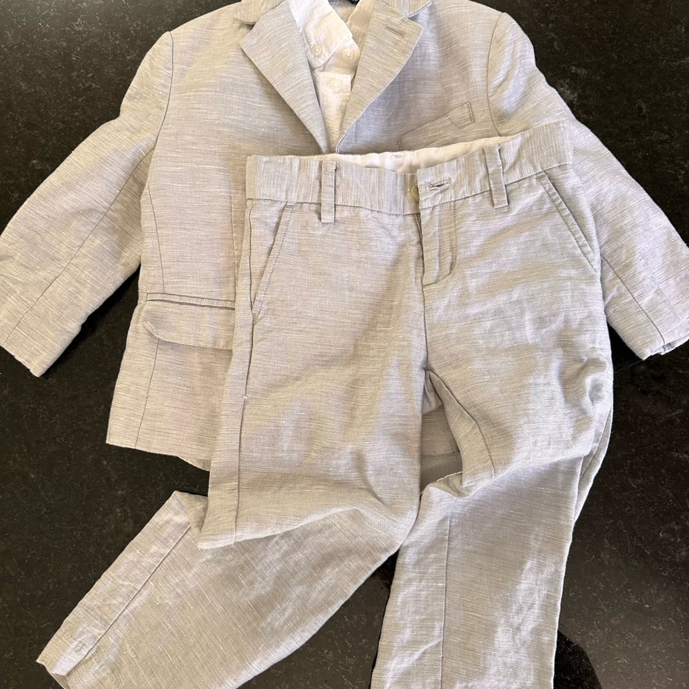 Janie and Jack Light Blazer with White Shirt